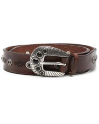 Orciani - Embellished Engraved-Buckle Belt - Lyst