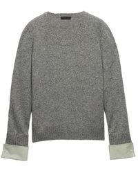 Prada - Shetland Wool Scoop-Neck Sweater - Lyst