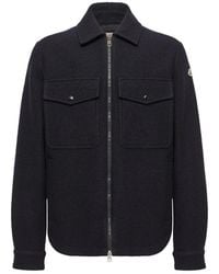 Moncler - Zip-Up Wool Shirt Jacket - Lyst