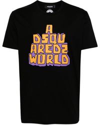 DSquared² - Slogan-Print Cotton T-Shirt - Lyst