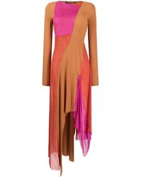 PAULA CANOVAS DEL VAS - Colour-Block Panelled Handkerchief Dress - Lyst