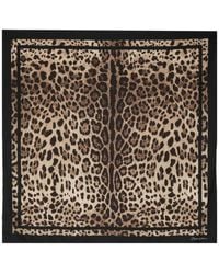 Dolce & Gabbana - Leopard-Print Silk-Twill Scarf - Lyst