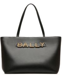 Bally - Logo-Lettering Leather Tote Bag - Lyst