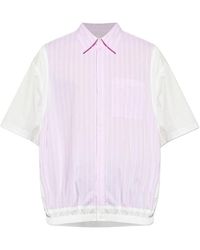 PDF - Striped Colour-Block Shirt - Lyst