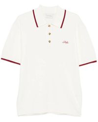 Drole de Monsieur - Embroidered-Logo Wool Polo Shirt - Lyst