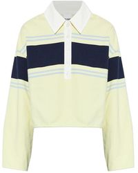 RE/DONE - Striped Polo Top - Lyst