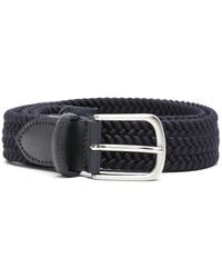 Eraldo - Leather-Trim Interwoven Belt - Lyst