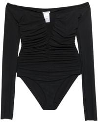 Amazuìn - Alika Off-Shoulder Ruched Bodysuit - Lyst