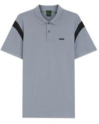 BOSS - Paddy Contrast-Panel Polo Shirt - Lyst