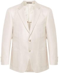 Canali - Single-breasted Herringbone Blazer - Lyst