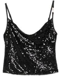 Versace Jeans Couture - Haut Brodé De Sequins - Lyst
