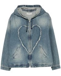 Carne Bollente - Heart Hooded Denim Jacket - Lyst