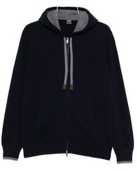 Fedeli - Davis Zip-Up Drawstring Knitted Hoodie - Lyst