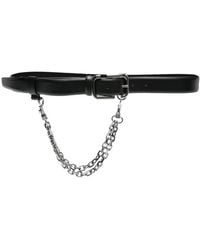 The Attico - Belt With Chain Detail Calf Leather - Lyst