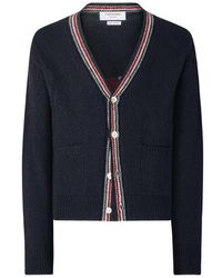 Thom Browne - Cardigan Hector En Maille Intarsia - Lyst