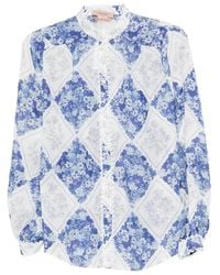 Twinset - Floral-Print Long-Sleeve Shirt - Lyst