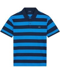 Paul & Shark - Striped Double Piqué Cotton Polo Shirt - Lyst