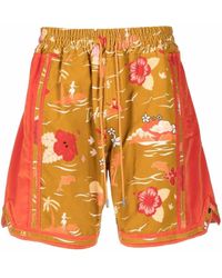 Just Don Hawaiian-print Shorts - Orange