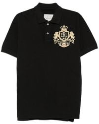 ERL - Crest-Embroidered Piqué Polo Shirt - Lyst