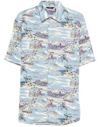 7 For All Mankind - Patterned Short Sleeve Shirt - Lyst