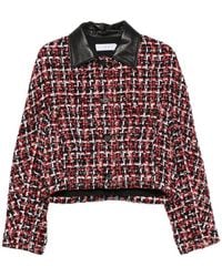 IRO - Nuffy Tweed Leather-Collar Jacket - Lyst