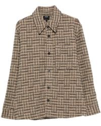 A.P.C. - A. P.C. Check-Pattern Button-Down Shirt - Lyst