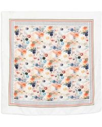 D'Aniello - Patterned Border Scarf - Lyst