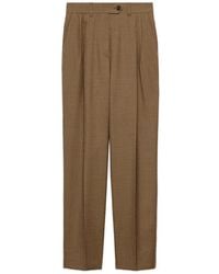 Prada - Neutrals Trousers - Lyst