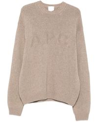 A.P.C. - A. P.C. Logo-Knit Crew-Neck Sweater - Lyst