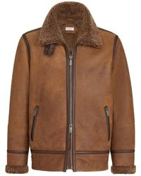 Brunello Cucinelli - Shearling Aviator Jacket - Lyst
