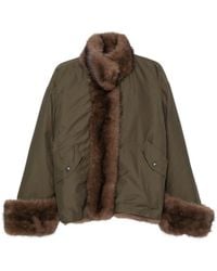 LA PISCINE - Faux-Fur Trim Reversible Jacket - Lyst