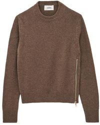 Ba&sh - Zip-Detail Ribbed-Trim Sweater - Lyst