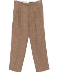 Drole de Monsieur - Check-Pattern Pleated Trousers - Lyst