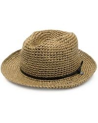 Catarzi - Curved-brim Woven Hat - Lyst
