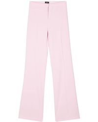 Pinko - Crepe High-Waist Flared Trousers - Lyst