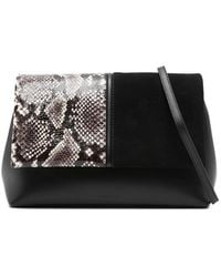 MANU Atelier - The Fold Snakeskin-Pattern Clutch Bag - Lyst