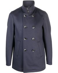 Herno - Double-breasted Wool-cashmere Coat - Lyst