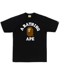A Bathing Ape - A Bathing Ape Short Sleeve College Tee - Lyst