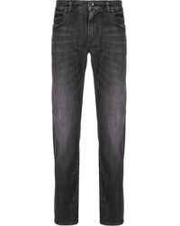 Dolce & Gabbana Faded Logo Plaque Jeans - Black