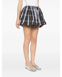 Patou - Tartan-Print Bubble-Hem Skirt - Lyst