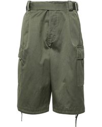 KENZO - Army Cargo Cotton Shorts - Lyst