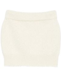 Malo - Aran Ribbed-Knit Mini Skirt - Lyst