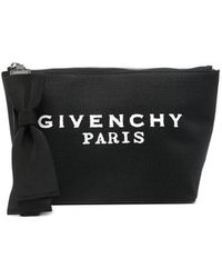 Givenchy - Bow-Detailed Logo Clutch Bag - Lyst