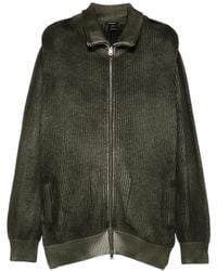 Avant Toi - Ribbed-Knit Zip-Up Sweater - Lyst