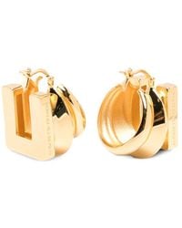 Elisabetta Franchi - Stacked-Effect Geometric Earrings - Lyst