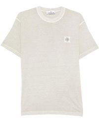 Stone Island - 2100026 Organic Cotton Jersey 'Fissato' Effect - Lyst