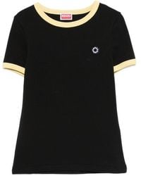 KENZO - Solid Round Neck T-Shirt - Lyst