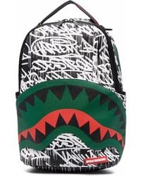 Sprayground Shark-teeth Print Backpack - Black