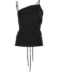 LA PISCINE - Asymmetrical-Neck Top - Lyst