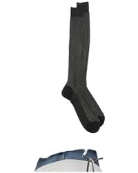 ANT45 - Menfi Long Pinstripe-Pattern Socks - Lyst